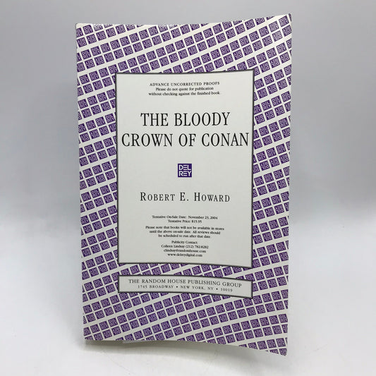 The Bloody Crown of Conan Robert Ervin Howard Science Fiction Adventure Fantasy