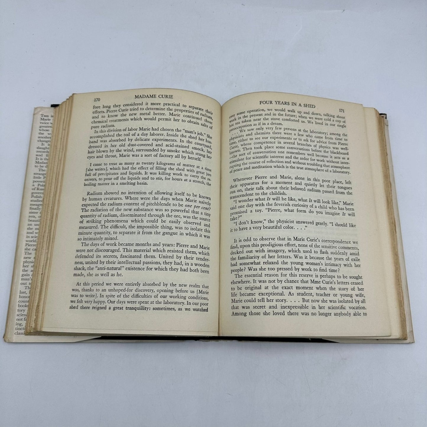 Madame Curie A Biography by Eve Curie 1943 Dust Jacket Science Garden City Pub