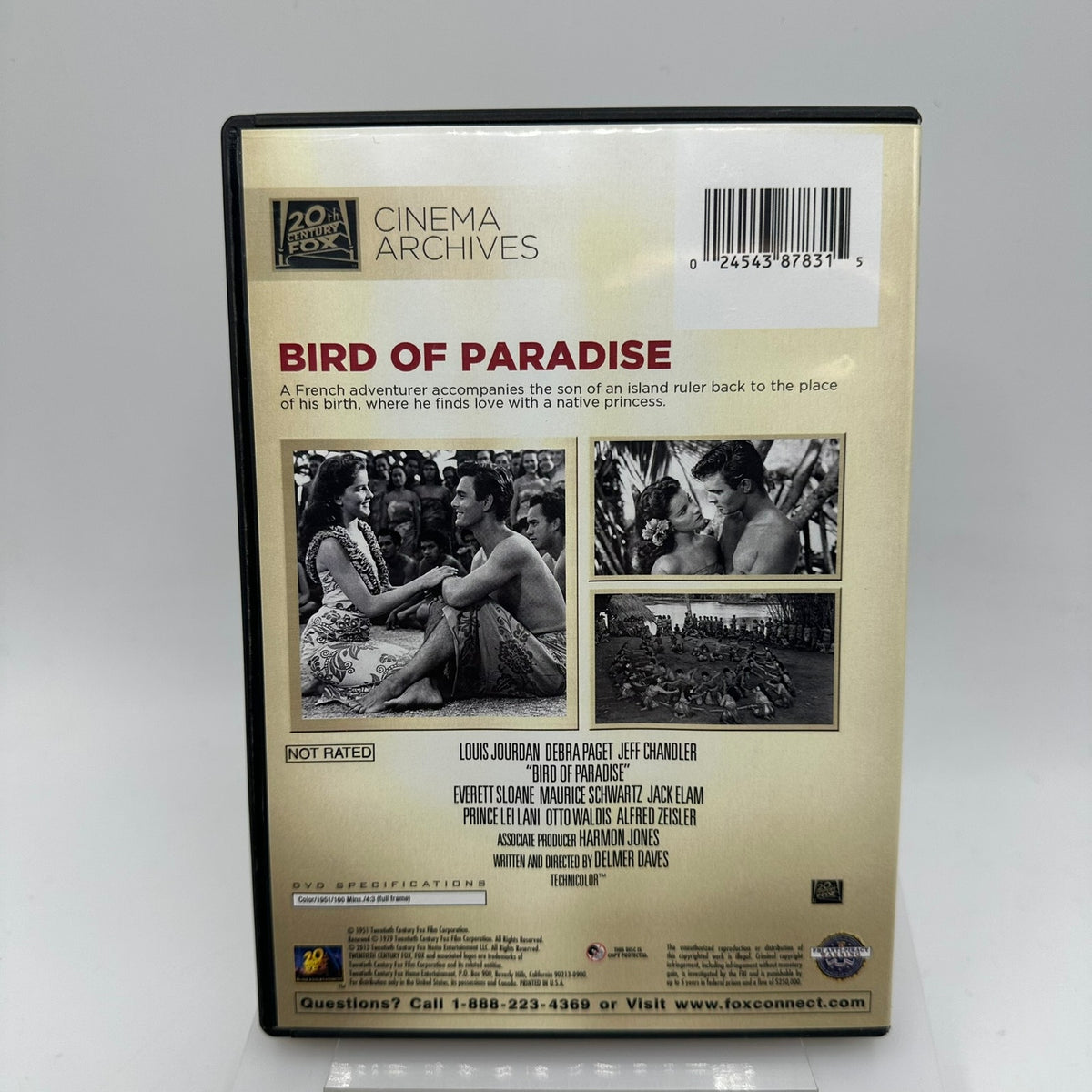 Bird of Paradise 20th Century Studios Romantic Action Adventure NTSC DVD Disc