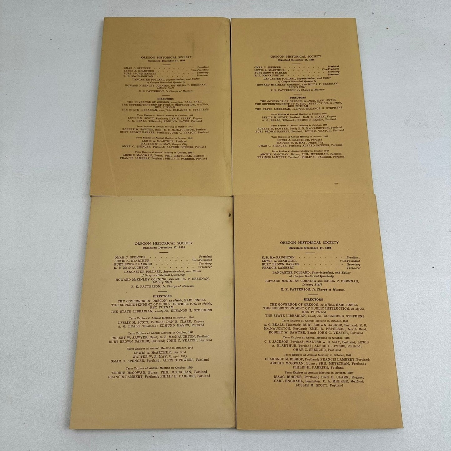 Oregon Historical Quarterly 34 Vol Set 1941-1954 Pacific Northwest History