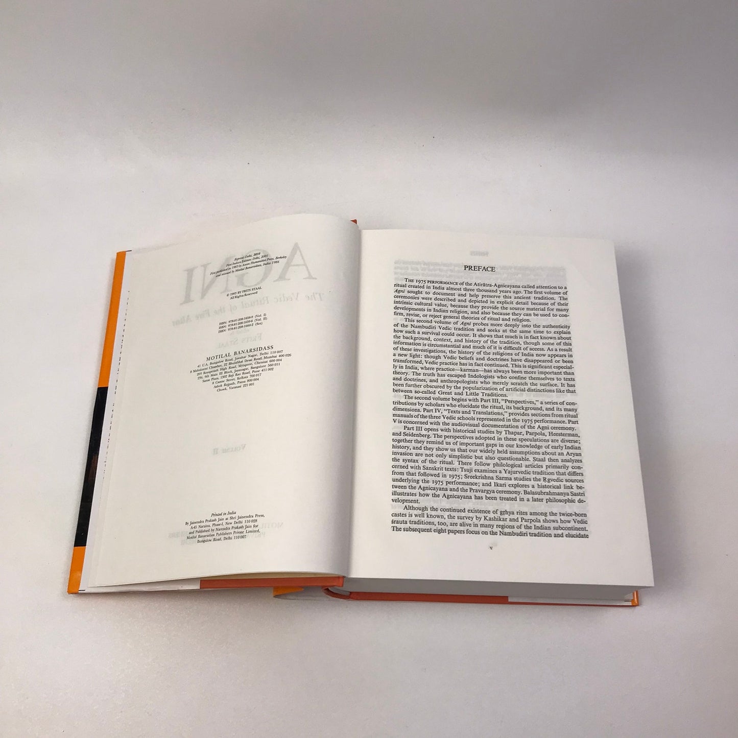 Agni The Vedic Ritual of the Fire Altar Frits Staal Volumes 1 and 2 Slip Covers