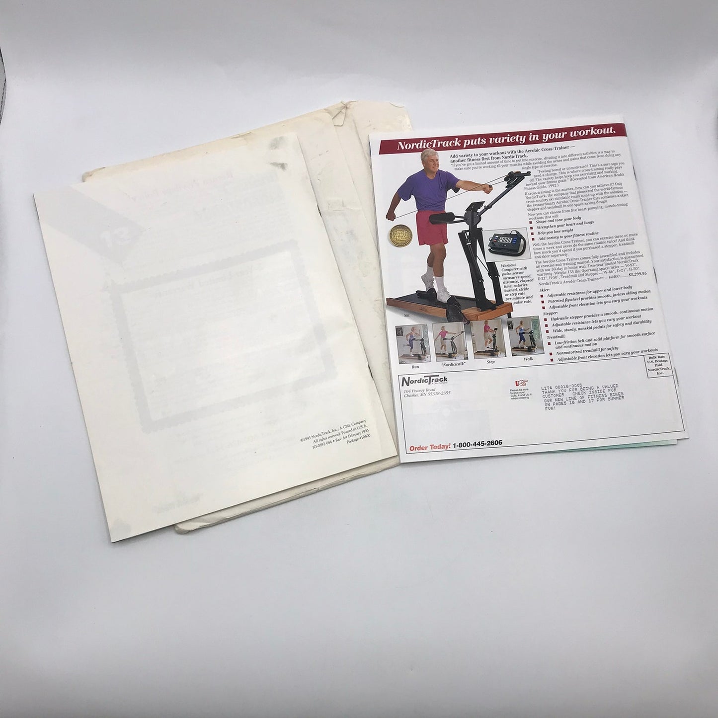NordicTrack Owners Guide Ski Exerciser Operating Instruction Manual with Receipt