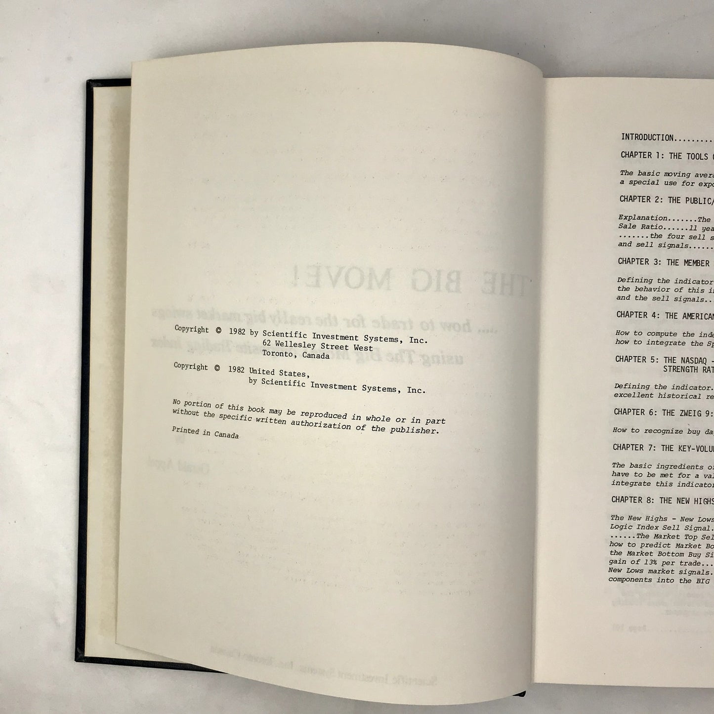 The Big Move! Hardcover Book by Gerald Appel Scientific Investment System 1982