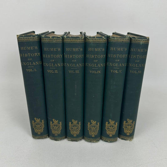 Humes History of England 6 Vol Set Historical Philosophy Academic Reference 1872