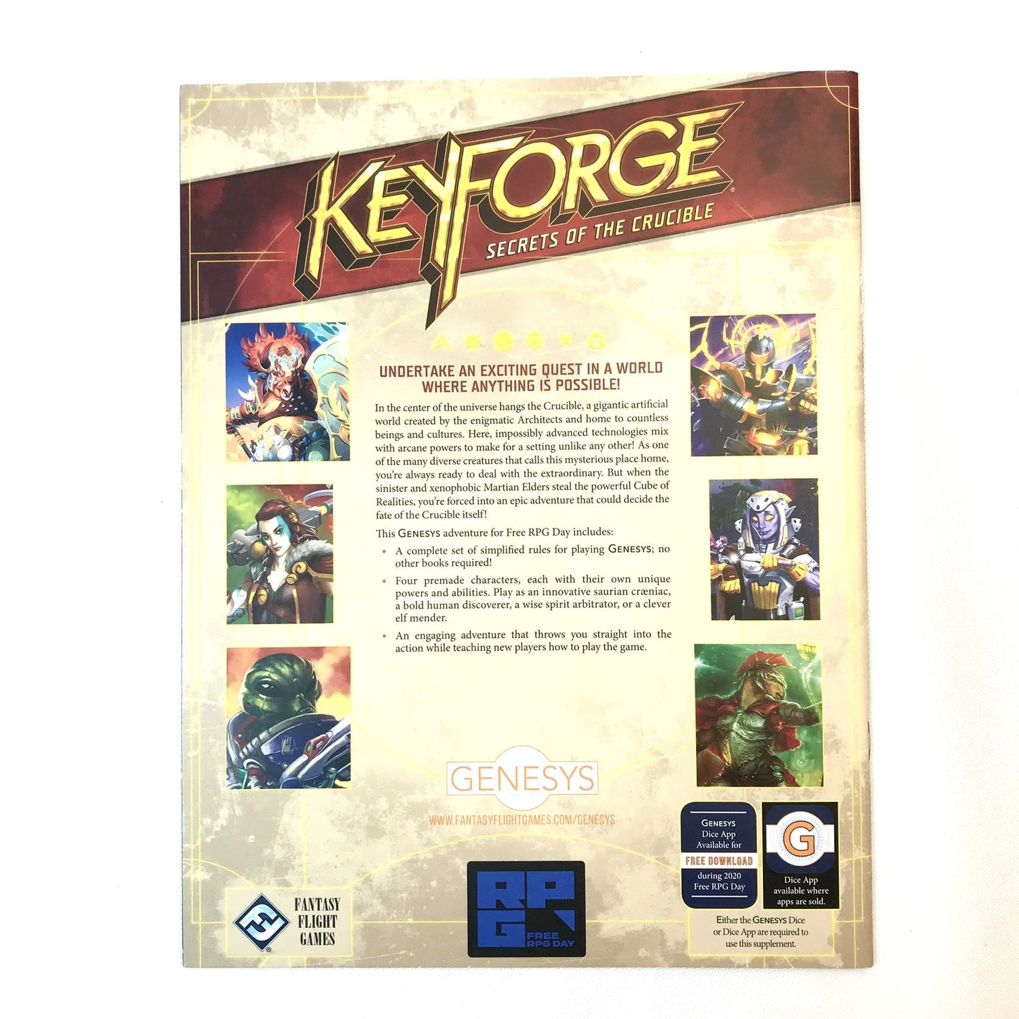 Keyforge Secrets of The Crucible Maw of Abraxas Genesys Adventure Role Play Game