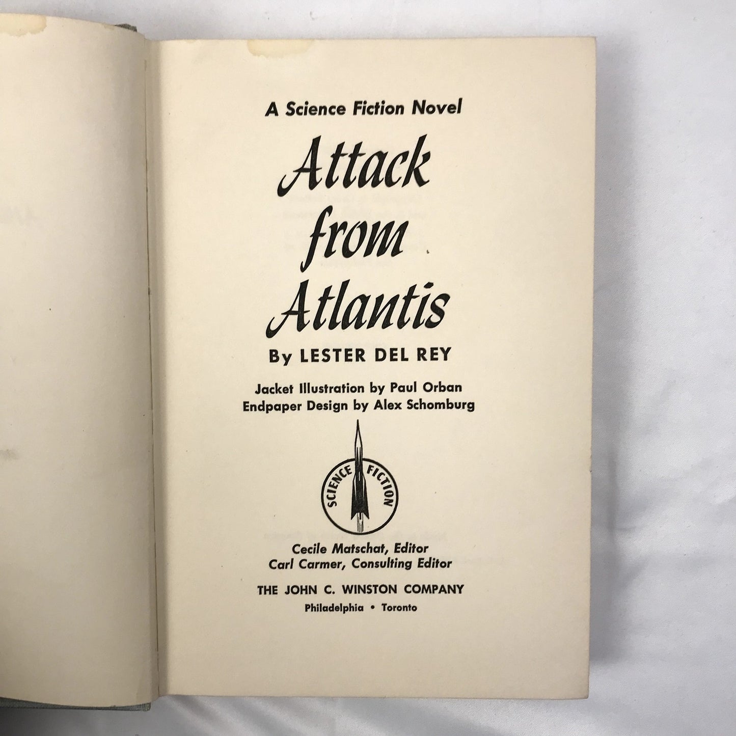 Lester Del Rey Attack From Atlantis & Step to the Stars First Edition 1950s