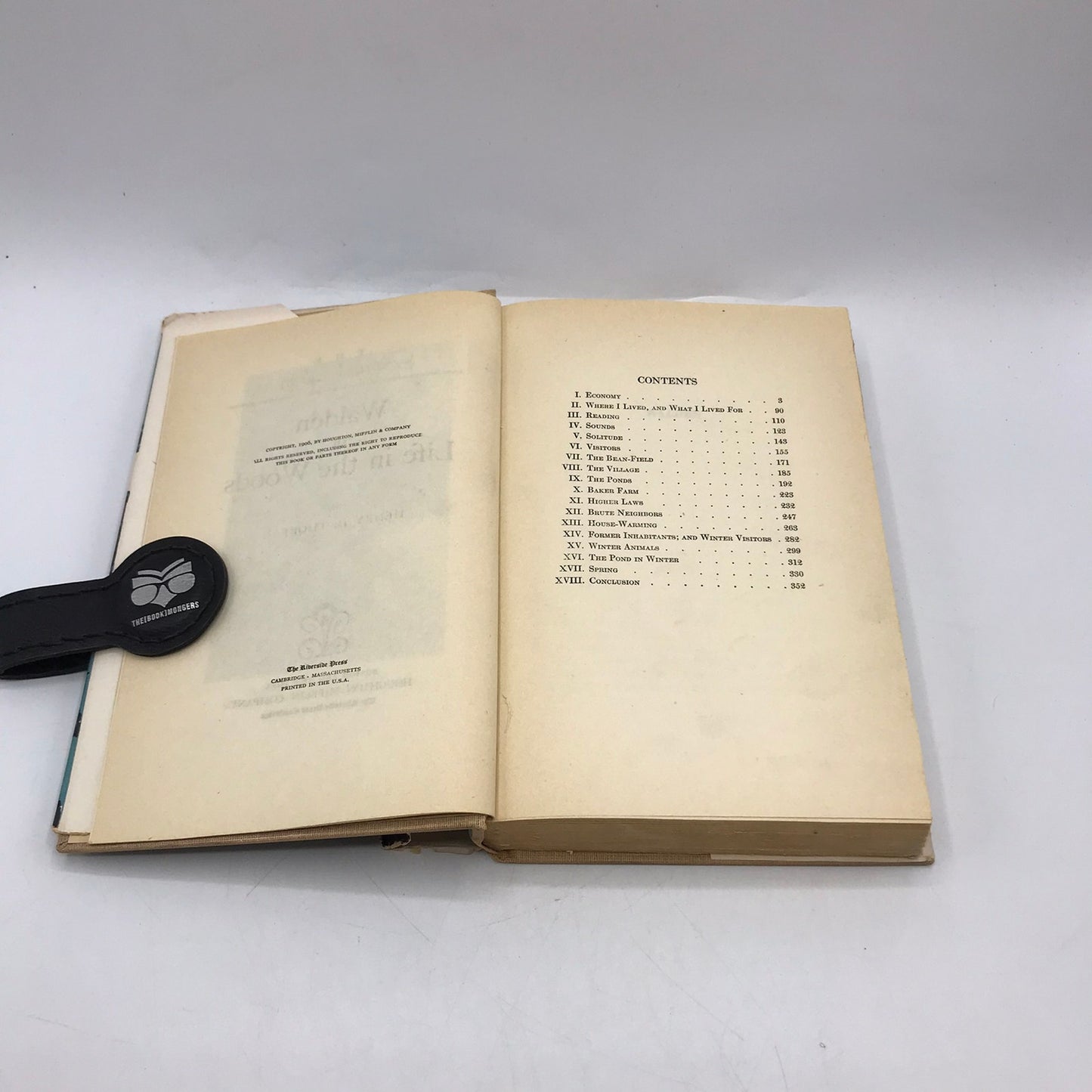 Walden or Life in the Woods Henry David Thoreau Biography Riverside Library 1906