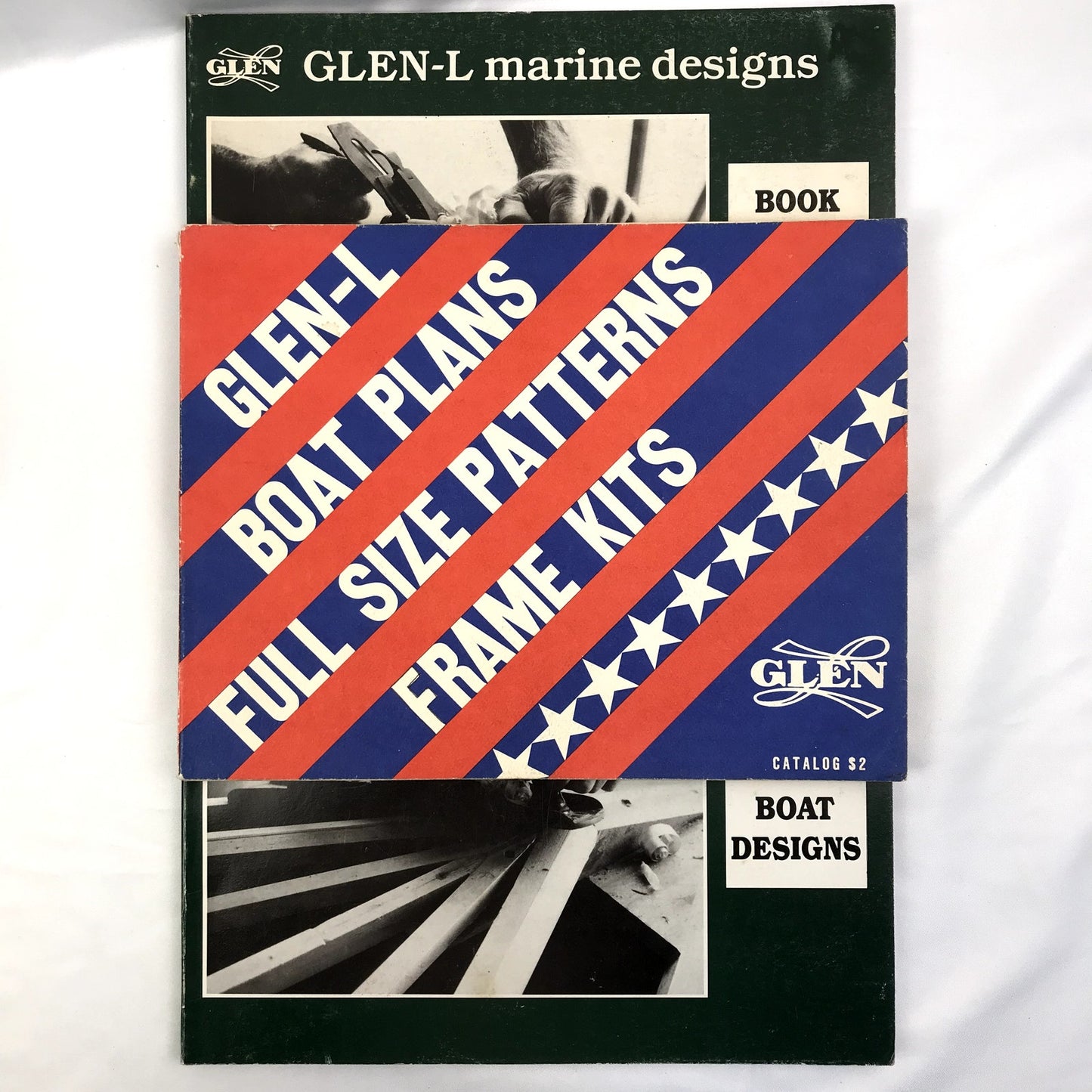 Glenn L Book of Boat Designs Lot of 3 1980s Illustrated Paperback Catalogs