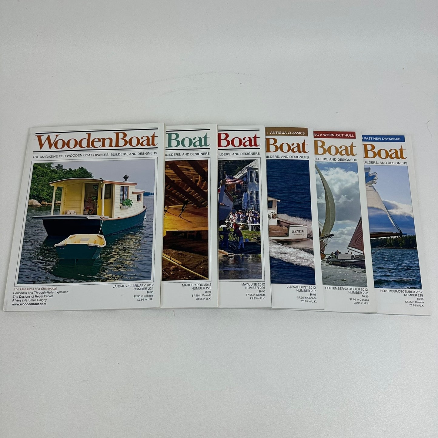 WoodenBoat Magazine 6 Issues 2012 Complete Year Nautical Boating Sailing Hobbies