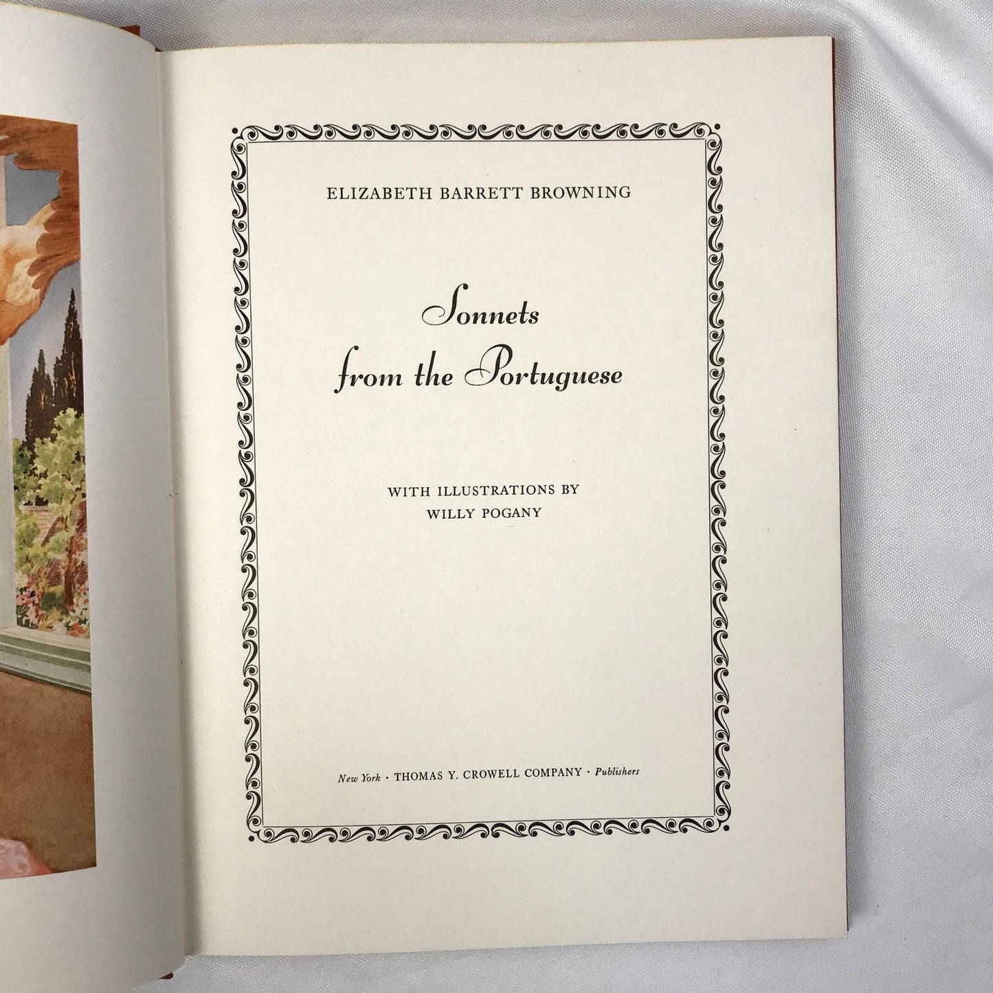Sonnets from the Portuguese Elizabeth B. Browning 1950 Illustrated Book with Box