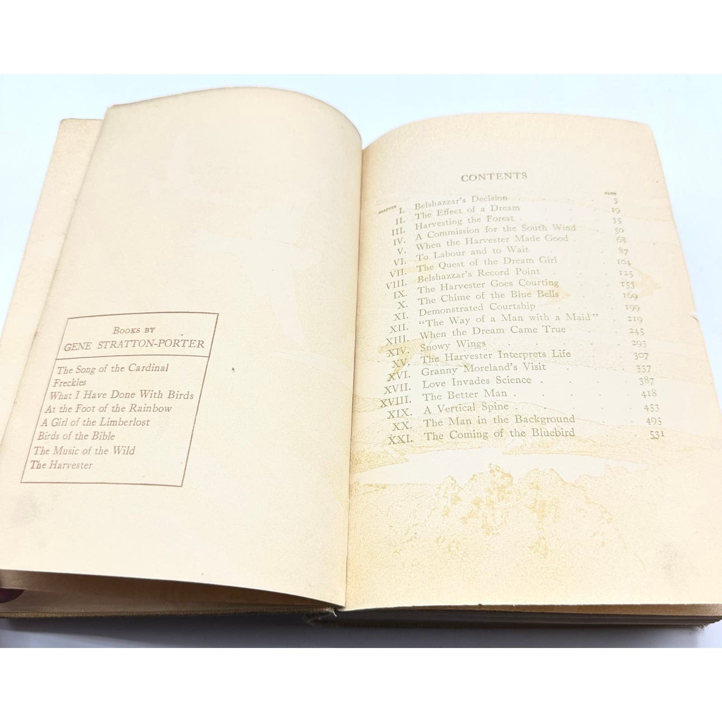 The Harvester by Gene Stratton Porter 1910s Embossed Cloth HC Illustrated Book