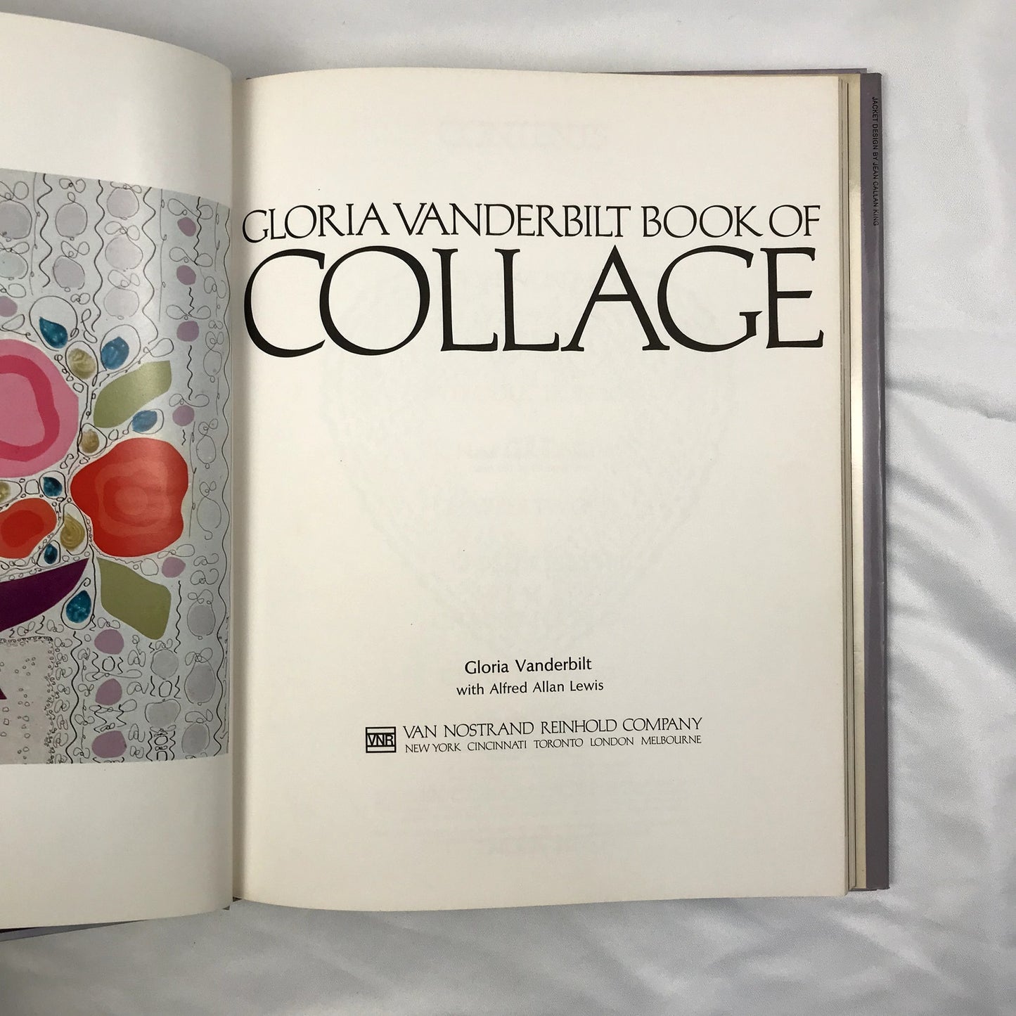Gloria Vanderbilt Book of Collage with Alfred Allan Lewis Hardcover Book 1970