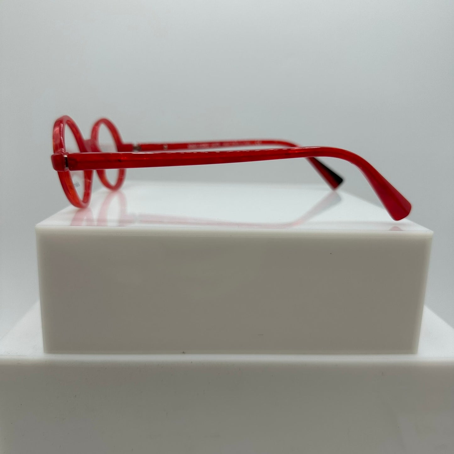 Alain Mikli A03085 002 Red Womens Round Acetate Eyeglass Frames 42-22-145