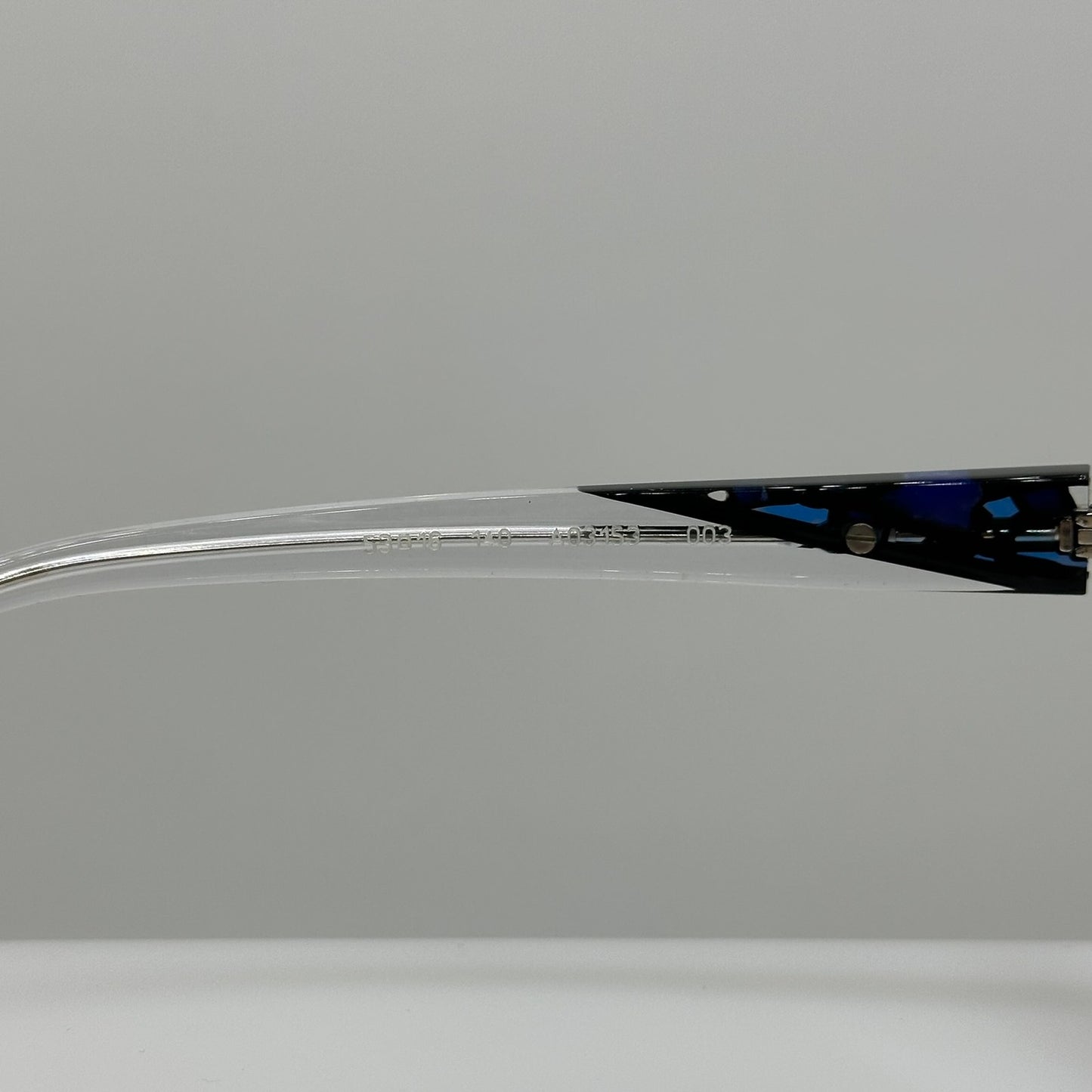 Alain Mikli A03153 003 Crystal Black Mosaic Blue Womens Cat Eye Frames 53-16-140