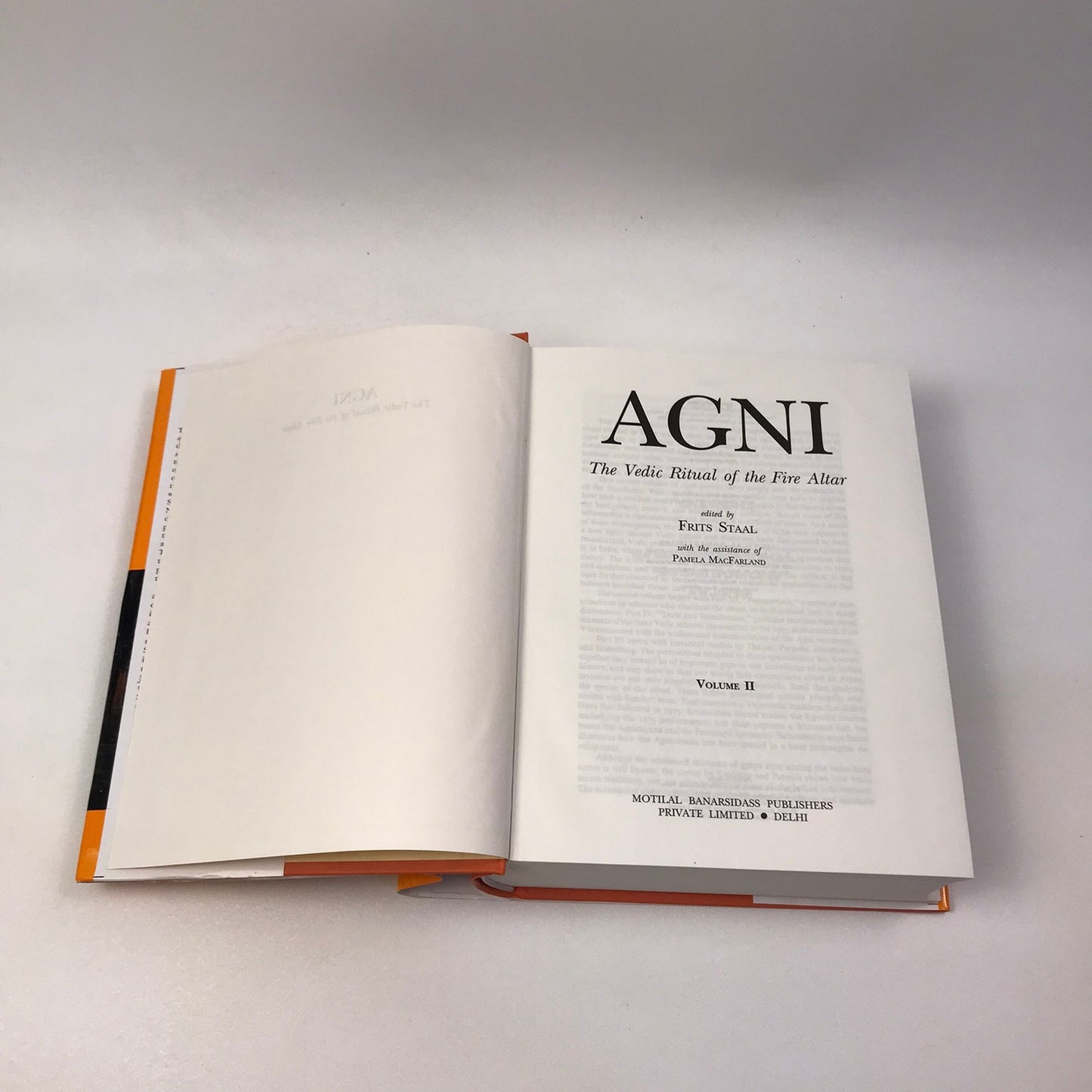 Agni The Vedic Ritual of the Fire Altar Frits Staal Volumes 1 and 2 Slip Covers