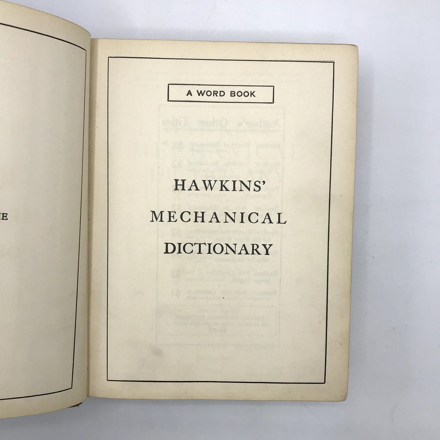 Hawkins Mechanical Dictionary Cyclopedia of Words Terms Phrases Reference 1909