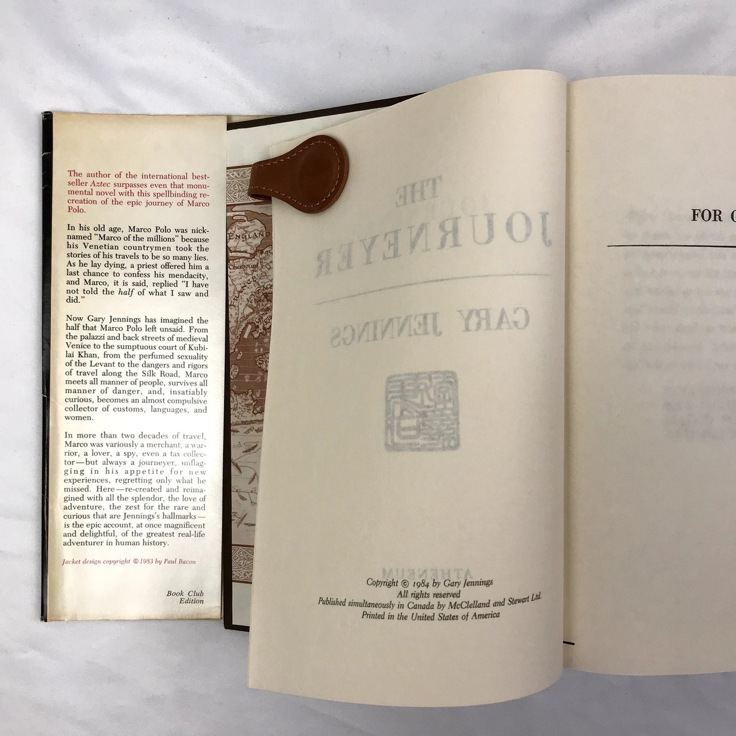 The Journeyer Historical Novel by Gary Jennings Hardcover 1st Edition Book 1984