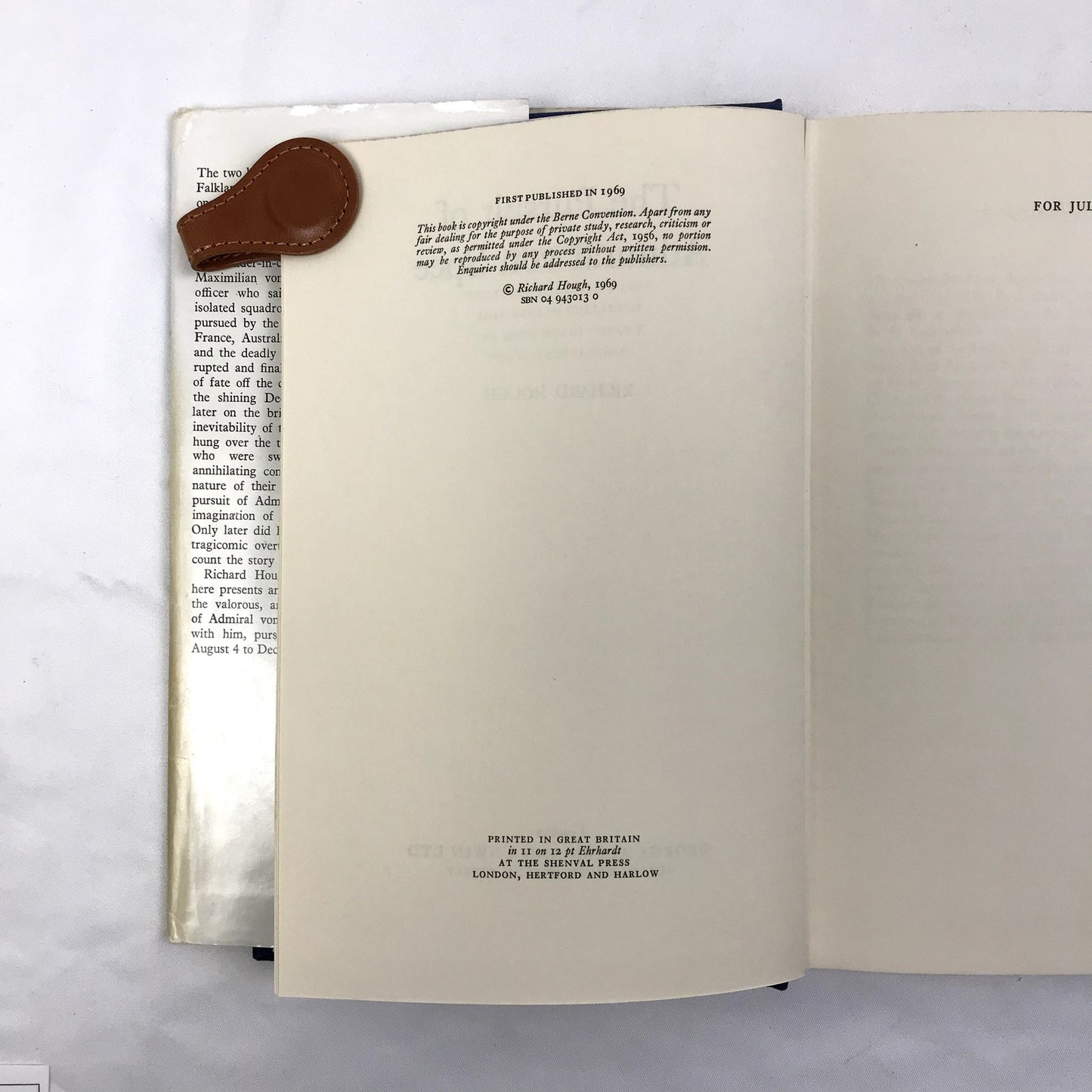 The Pursuit of Admiral Von Spee 1st Edition Hardcover Book by Richard Hough 1969