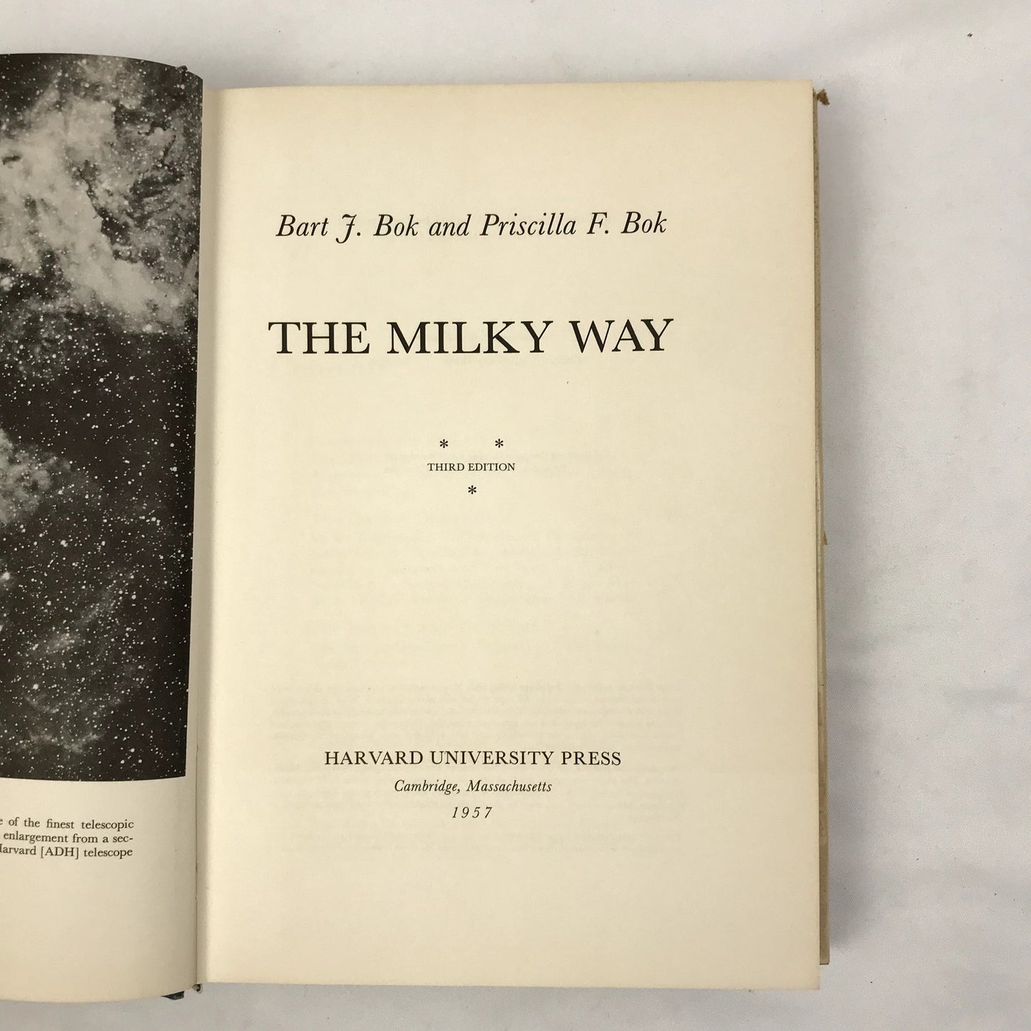The Milky Way Third Edition Hardcover Book by Bart J. & Priscilla F. Bok 1957