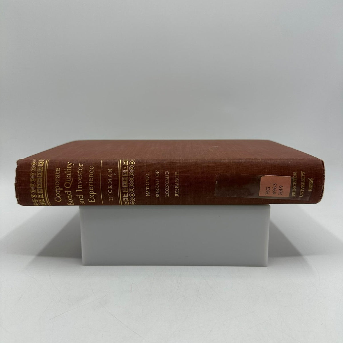 Corporate Bond Quality Investor Experience Hickman 1958 First Edition Princeton