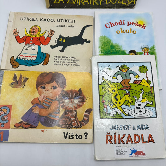 Czech Childrens Board Books Lot of 8 Bedtime Stories Nursery Rhymes Animals
