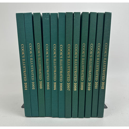 Cooks Illustrated Bound Lot of 12 Cookbooks Recipes Culinary Arts 2001-2012