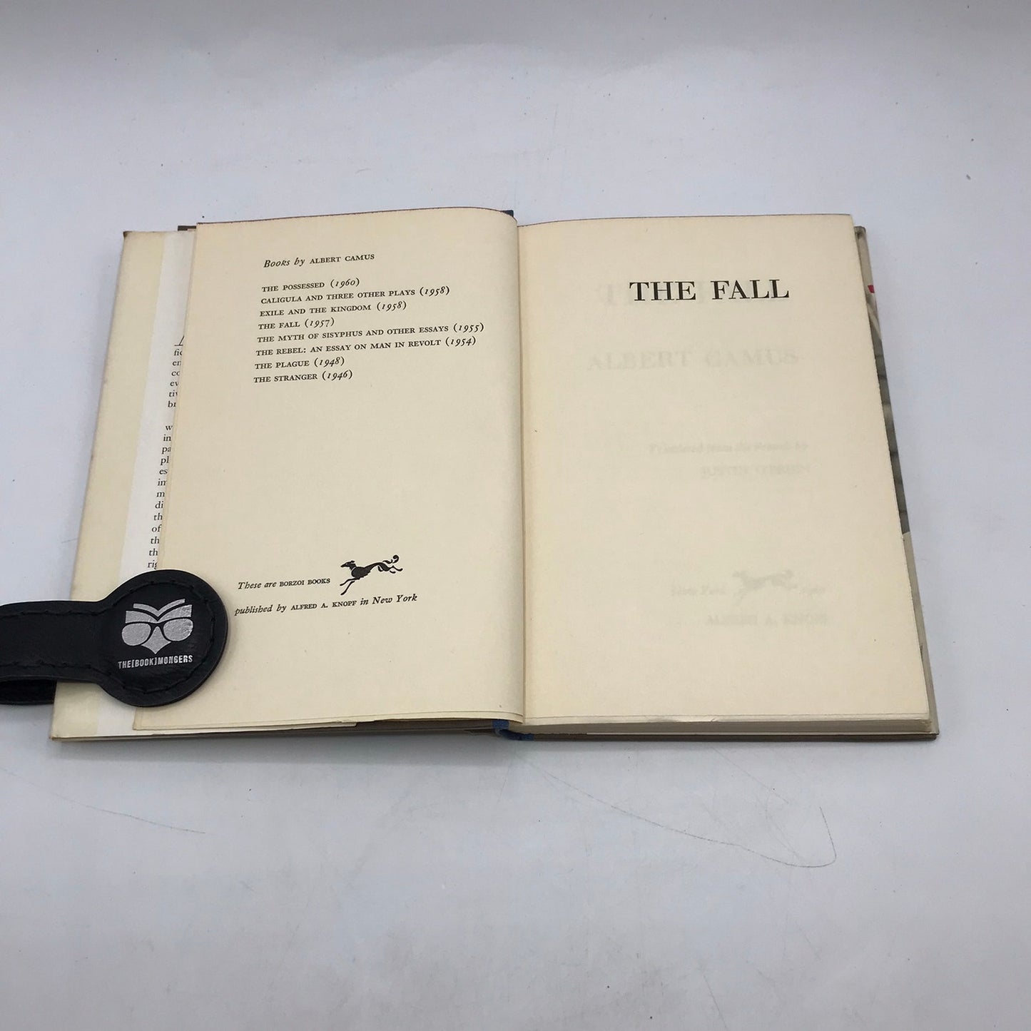 The Fall Hardcover Book Philosophical Novel by Albert Camus 1960 11th Printing