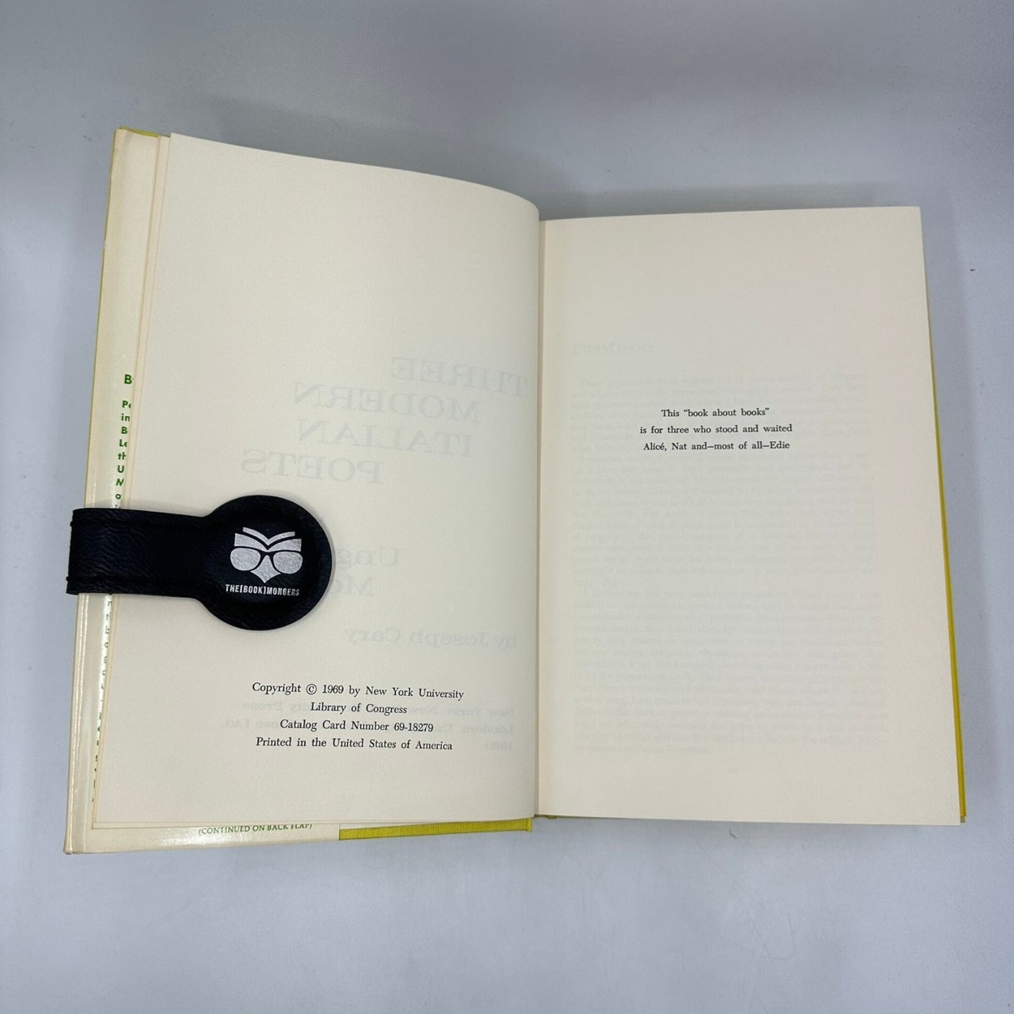Three Modern Italian Poets Cary 1969 Poetry Comparative Literature NYU Press