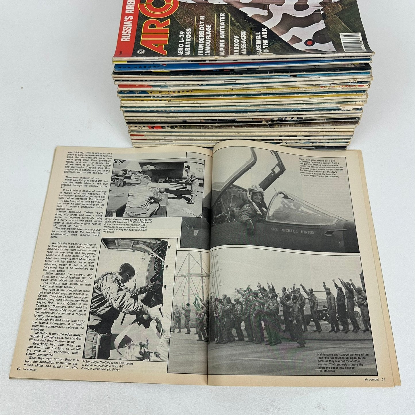 Air Combat Magazines Lot of 35 Issues Military History Air Force Aviation 1970s