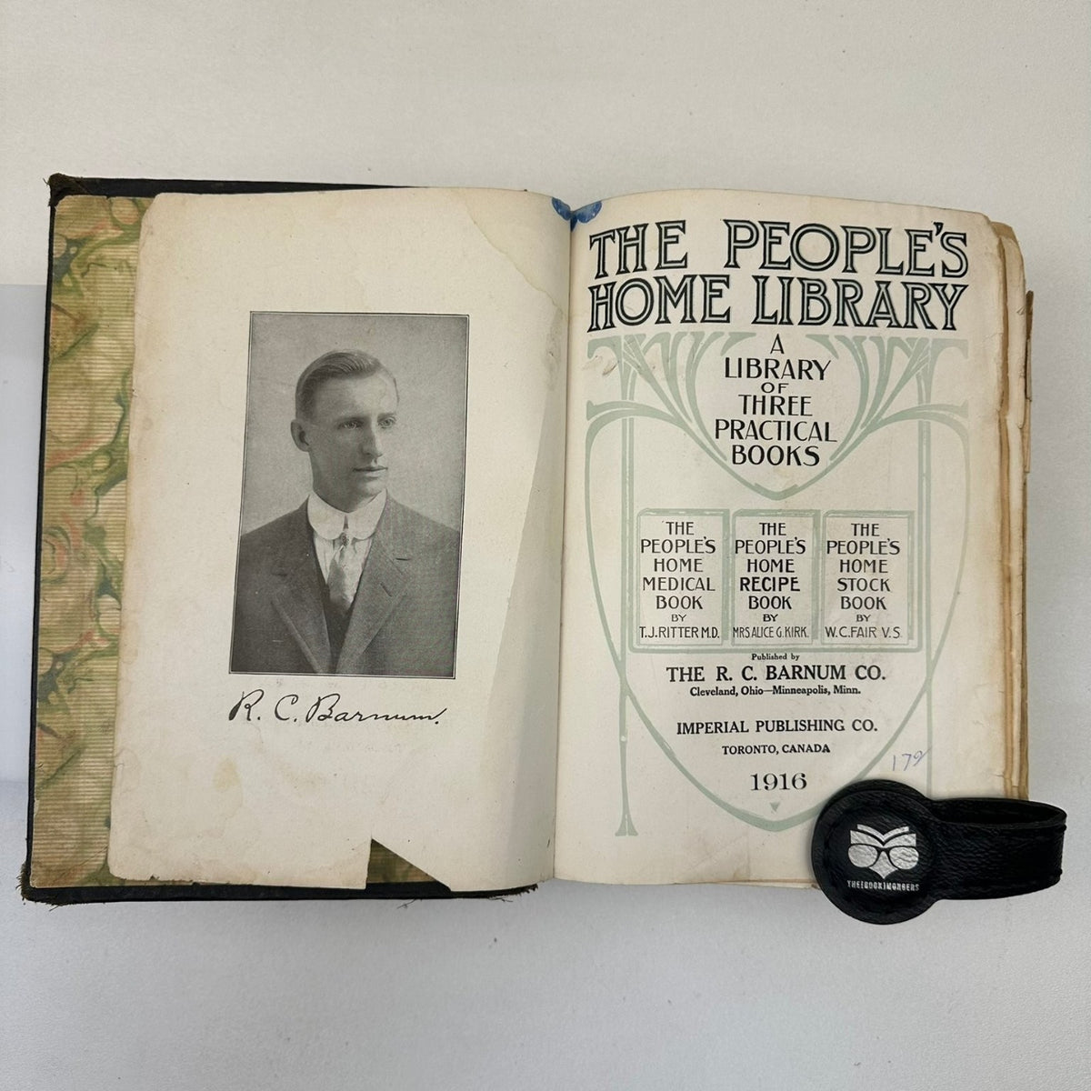 People's Home Library B.C. Barnes Antique Medical Cookery Compendium 1916