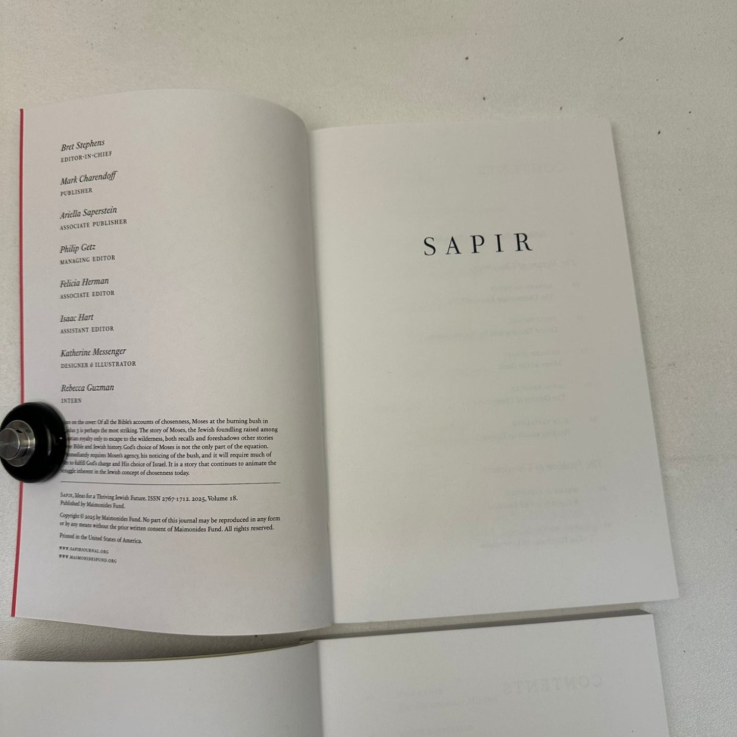 SAPIR Journal Activism Chosenness Vol 17 18 2023 Jewish Studies Maimonides Fund