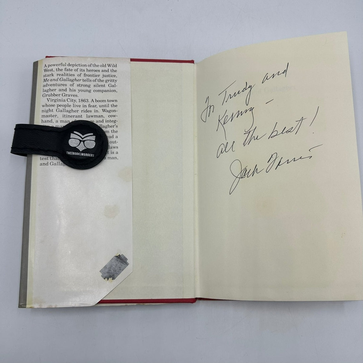 Me and Gallagher Jack Farris 1983 First Edition Signed Western Heinemann