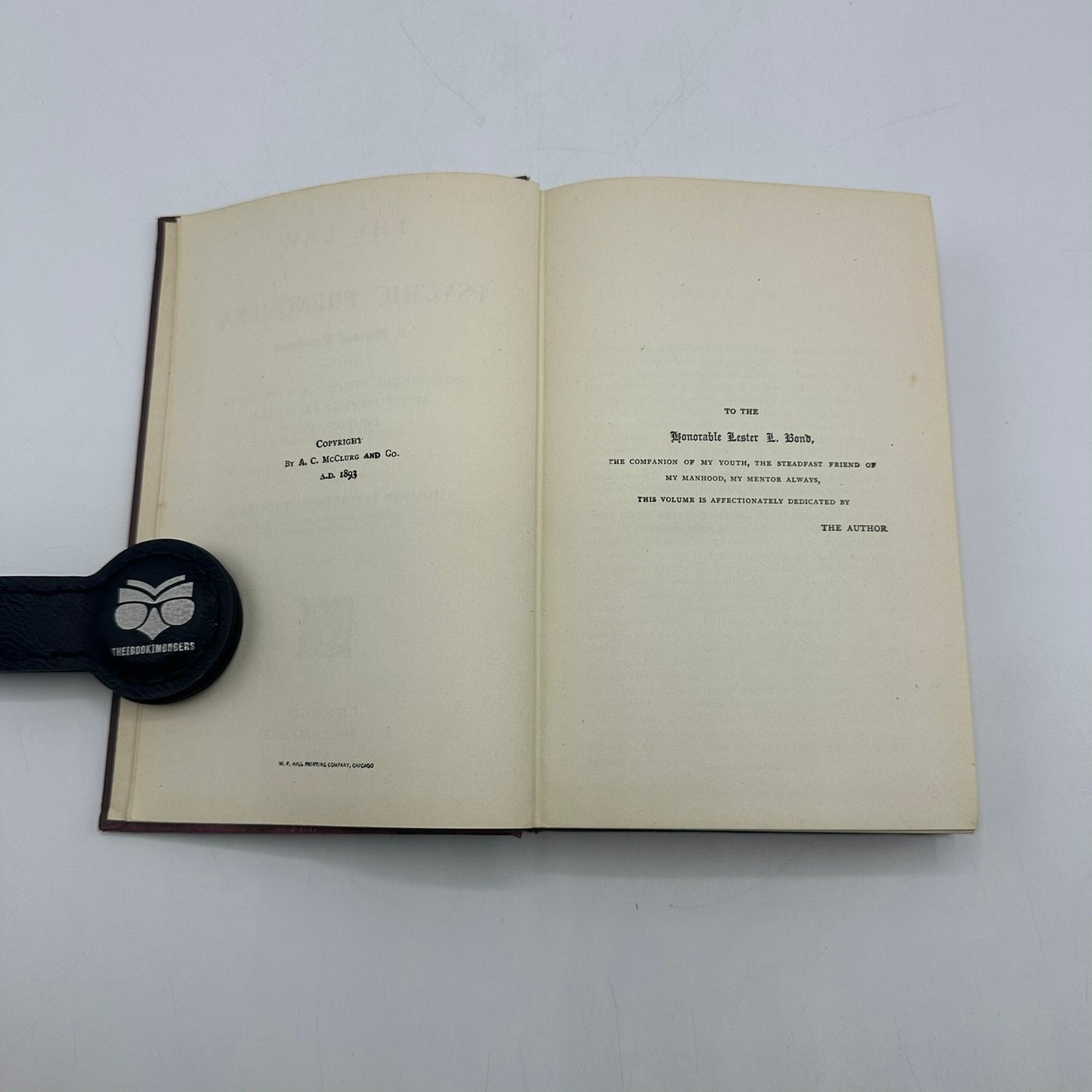 The Law of Psychic Phenomena Thomson Jay Hudson Hypnotism Spiritism Psychology