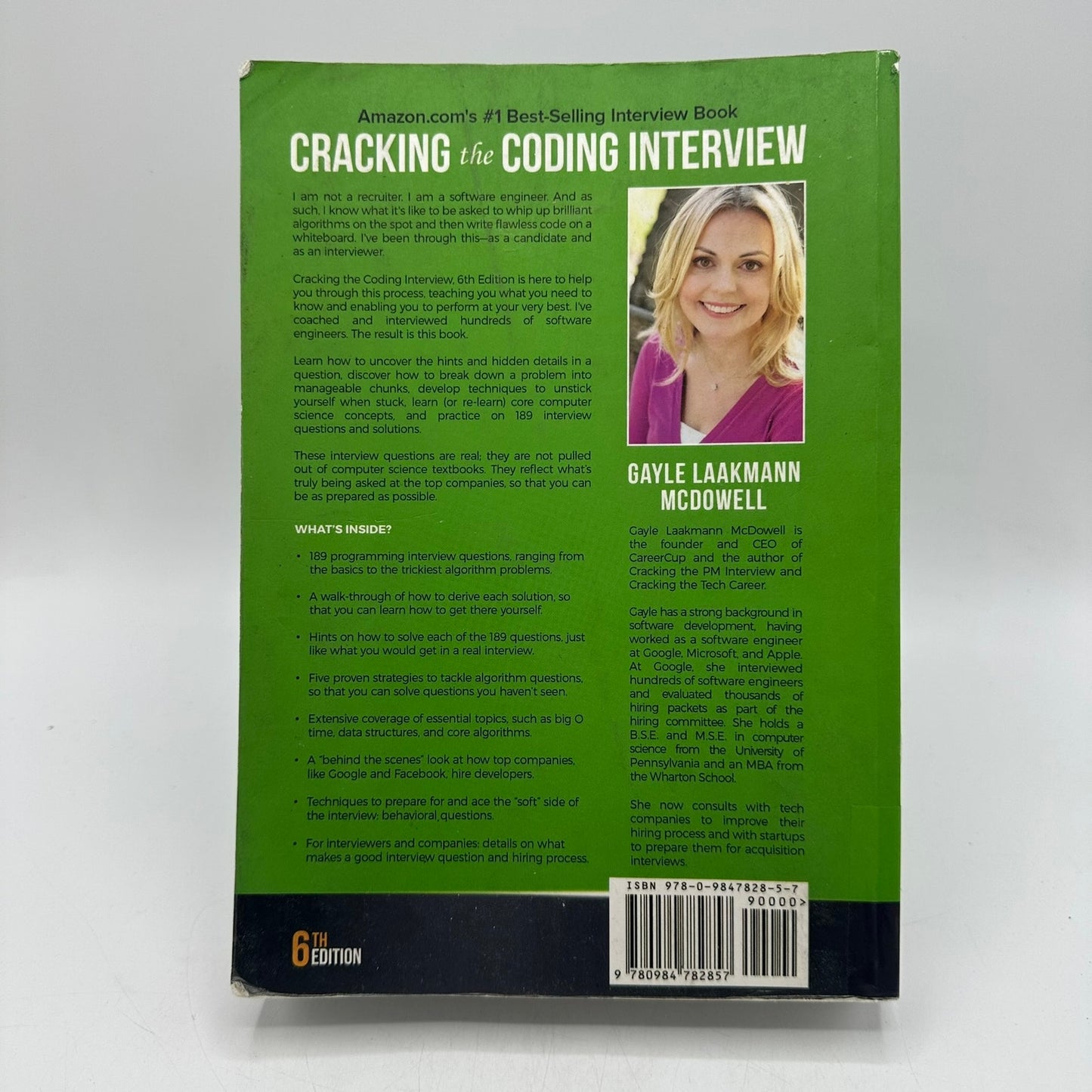 Cracking the Coding Interview Gayle Laakmann McDowell Sixth Edition Computer IT