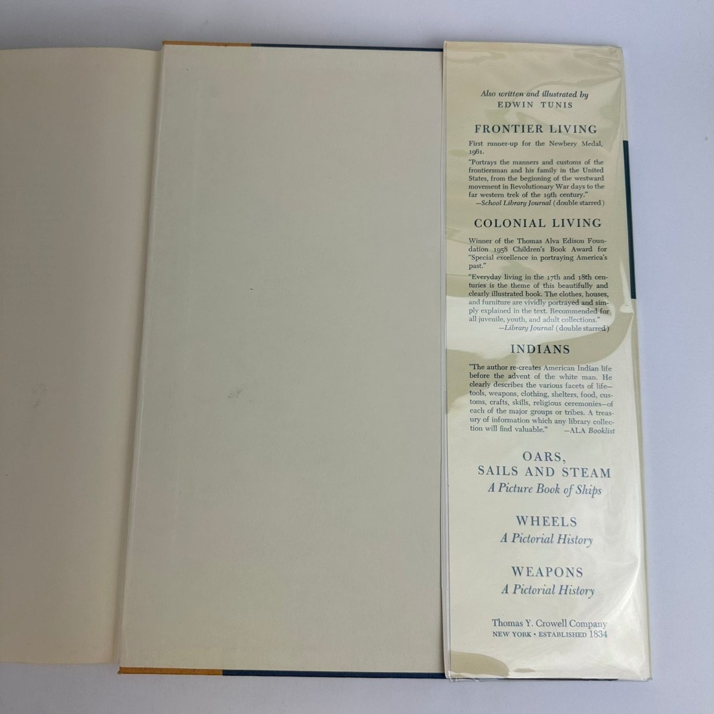 Colonial Craftsmen Edwin Tunis 1965 Illustrated American History Crowell