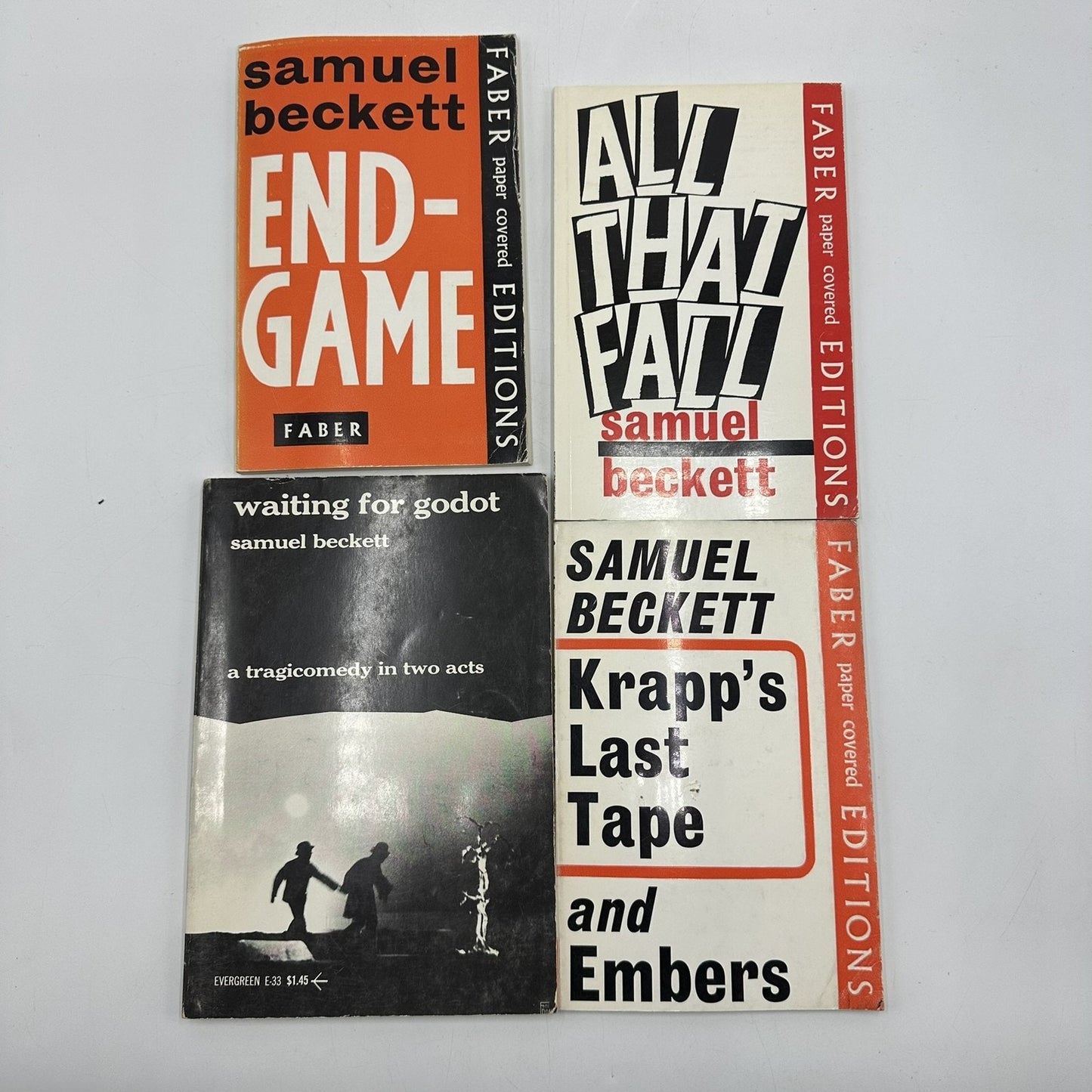 Samuel Beckett Lot of 4 Paperback Books Absurdist Literature Drama Modernism