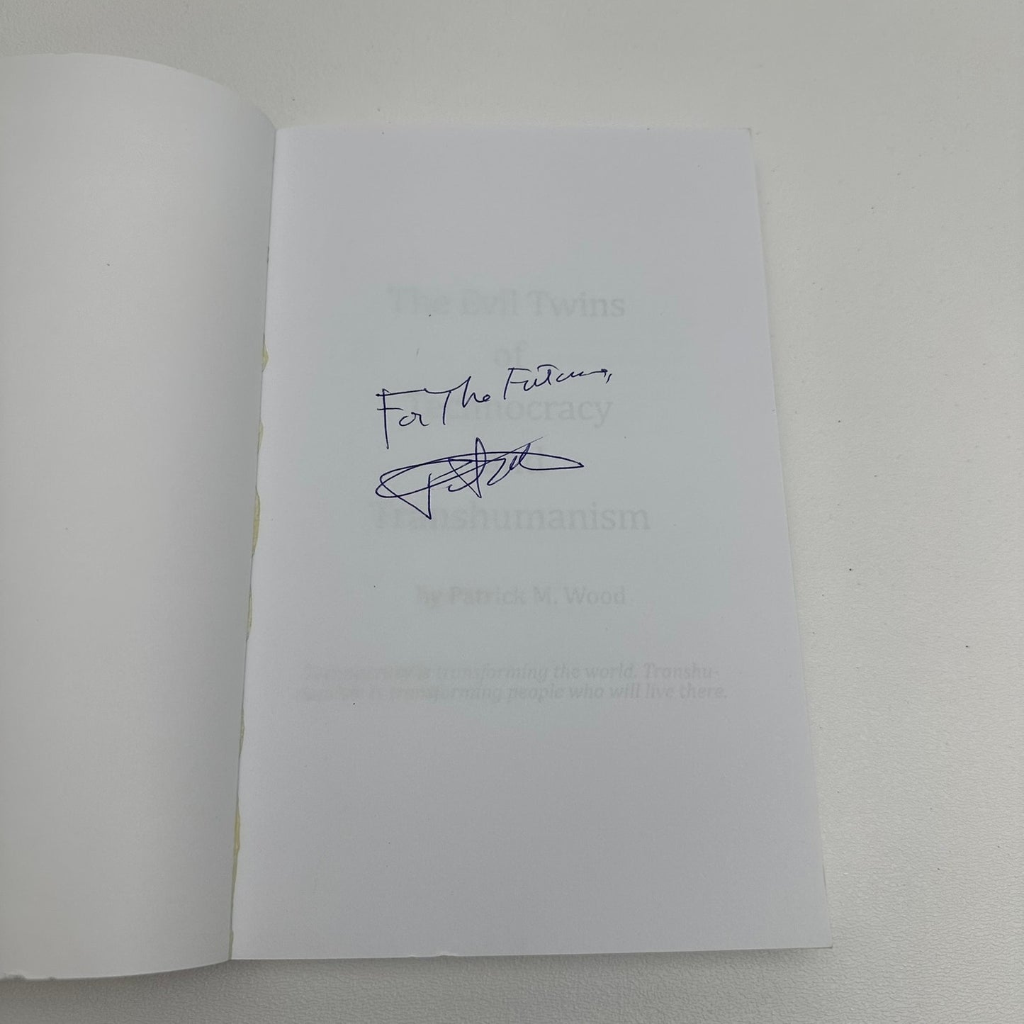 The Evil Twins of Technocracy and Transhumanism Patrick M Wood SIGNED Economics