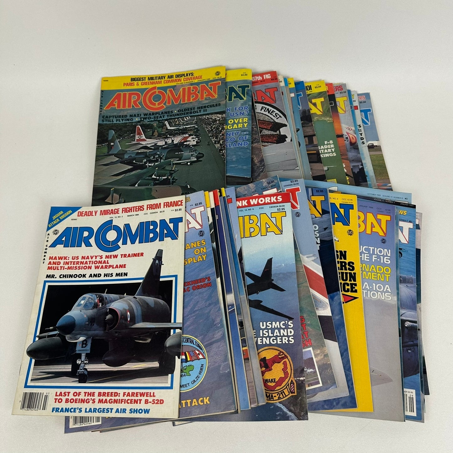 Air Combat Magazine Lot of 41 Issues Military History Aircraft Aviation 1980s