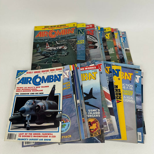 Air Combat Magazine Lot of 41 Issues Military History Aircraft Aviation 1980s