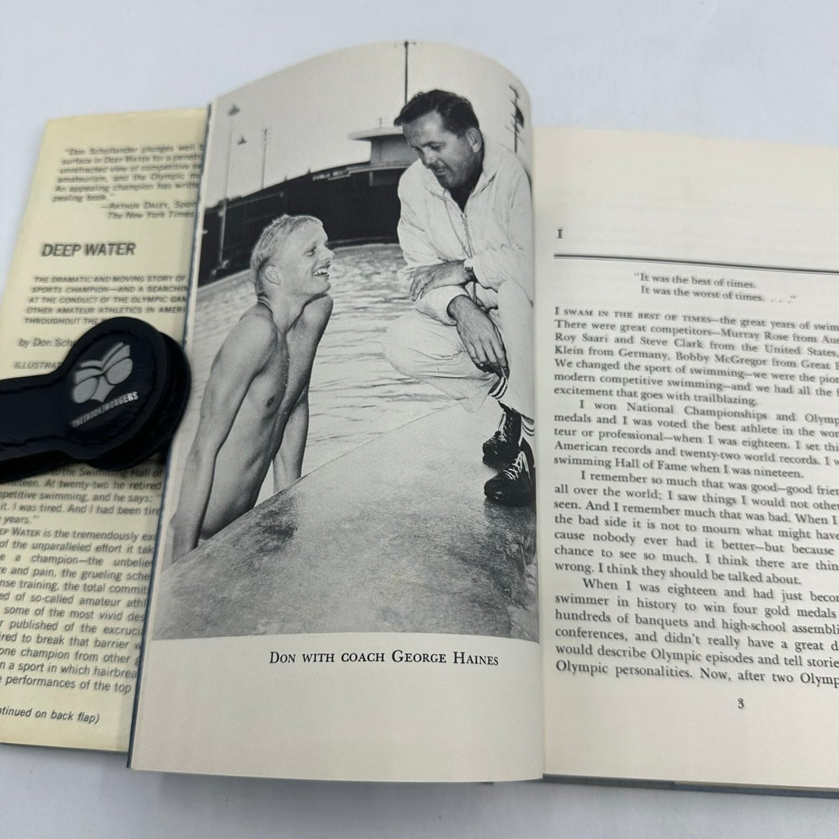 Deep Water Don Schollander Duke Savage SIGNED 1971 First Edition Olympic Sport