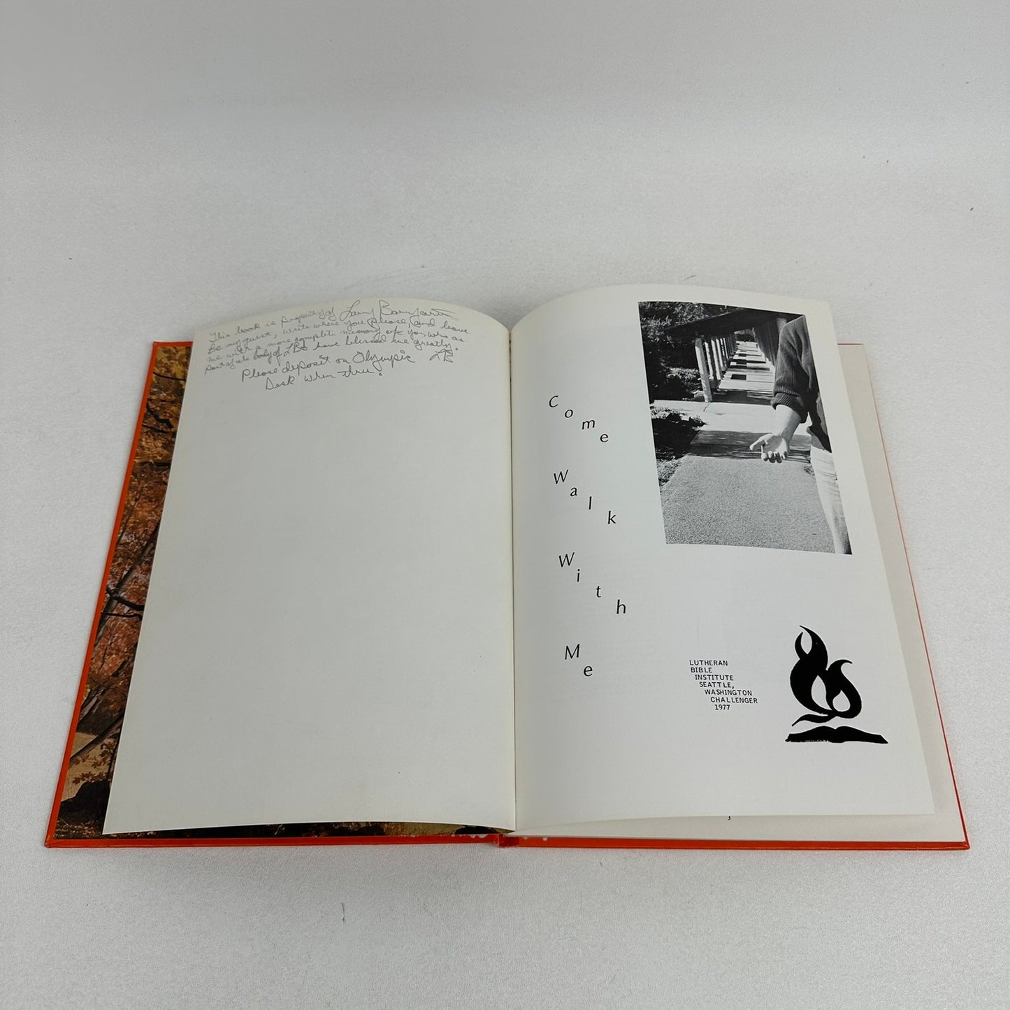 Lutheran Bible Institute 1977 Yearbook Come Walk With Me Seattle WA Memorabilia