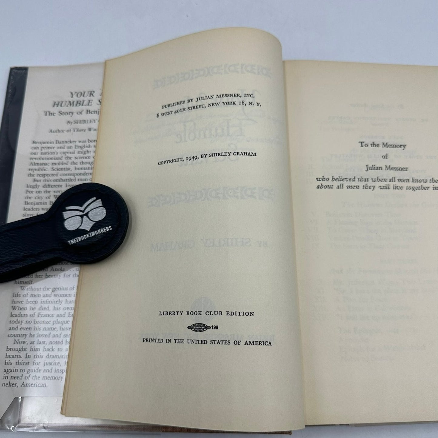 Your Most Humble Servant Shirley Graham 1949 Biography Benjamin Banneker Messner
