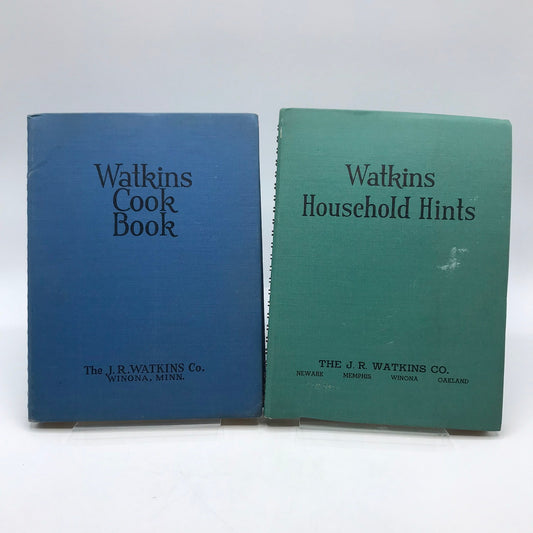 Watkins Cookbook and Household Hints Elaine Allen Recipes and Tips Set of 2