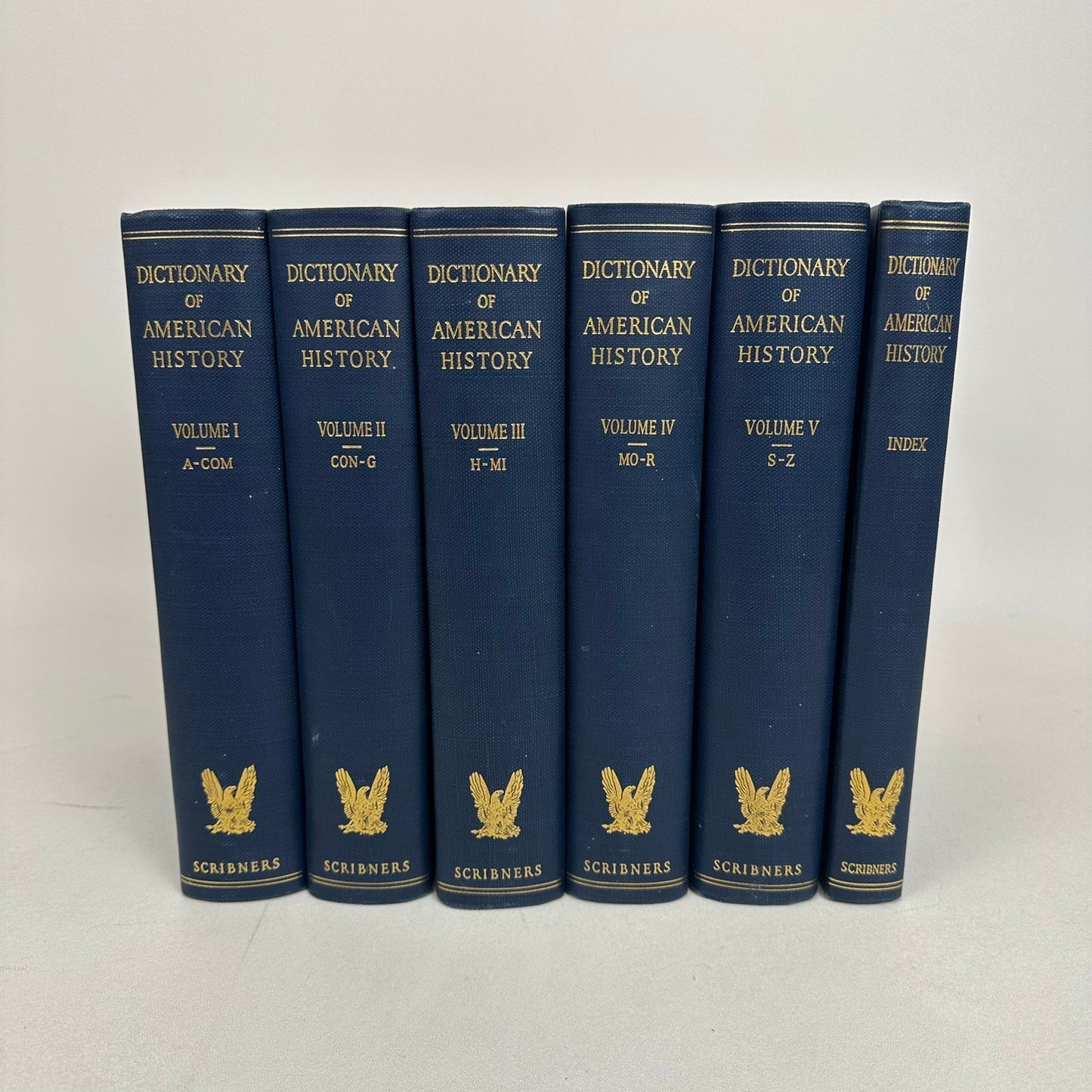Dictionary of American History 6 Volumes Historical Comprehensive Reference 1942