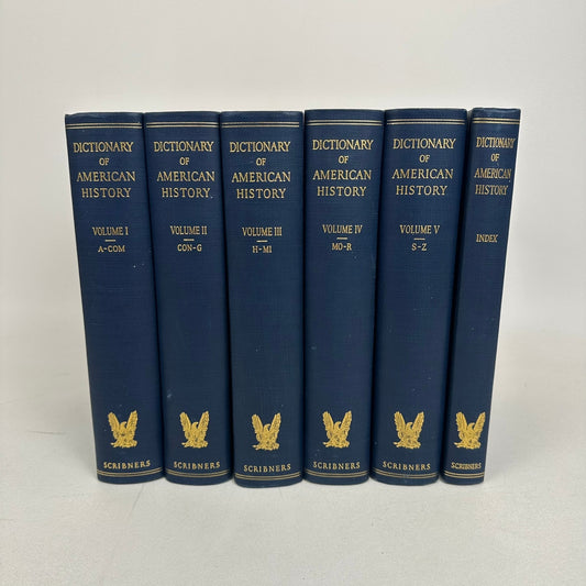 Dictionary of American History 6 Volumes Historical Comprehensive Reference 1942