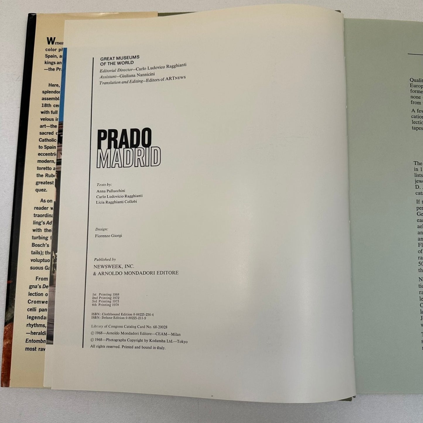 Prado Madrid Art Book Newsweek Great Museums of the World 1979 Illustrated