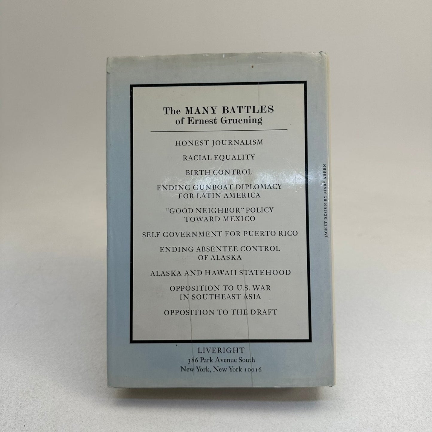 Many Battles Ernest Gruening 1973 SIGNED Autobiography Political History