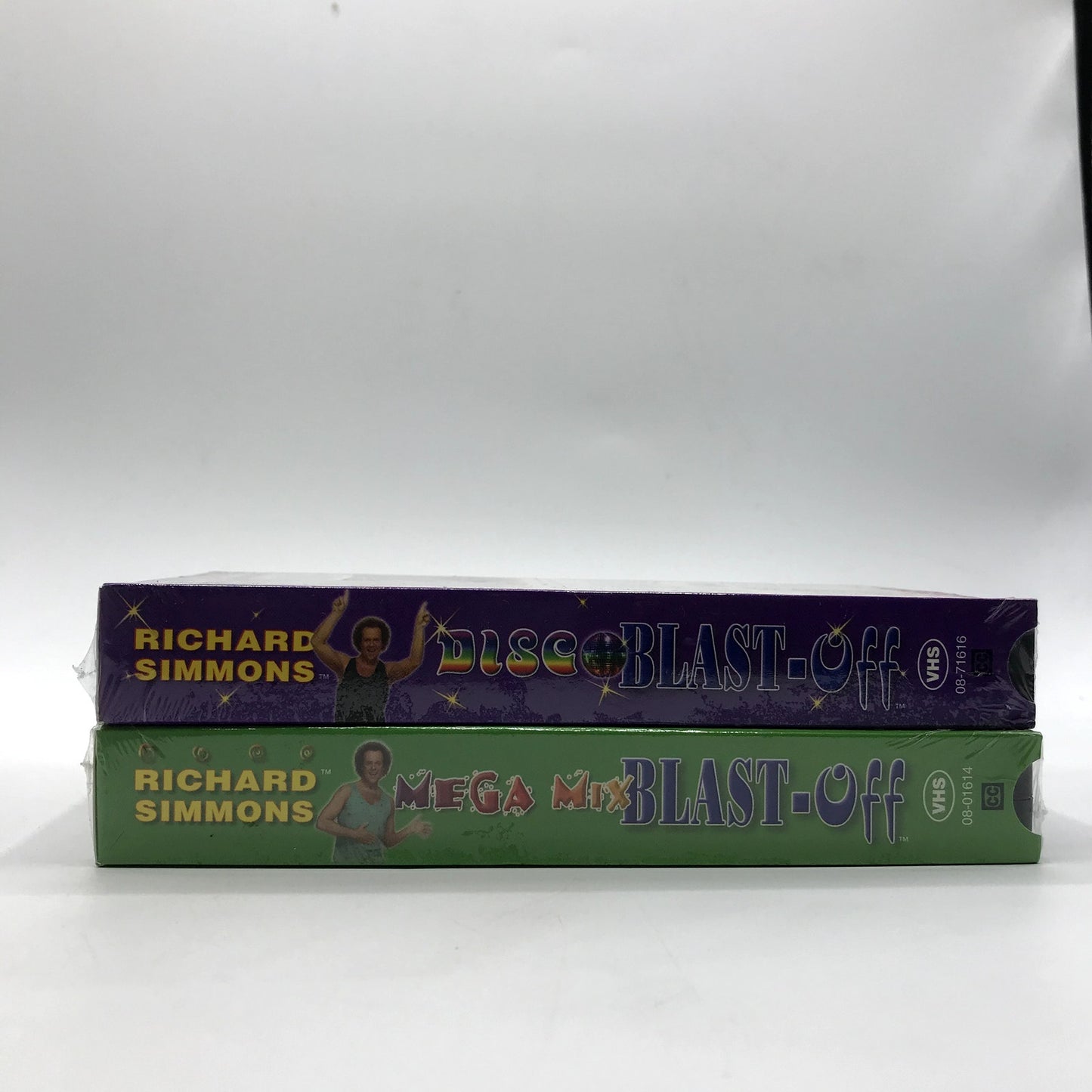Richard Simmons Cardio Lot of 2 VHS Tapes - Disco Blast Off & Mega Mix Blast Off