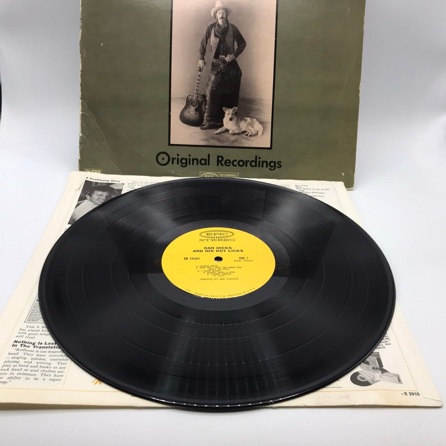 Dan Hicks and His Hot Licks Original Recordings Folk Country Rock LP Vinyl