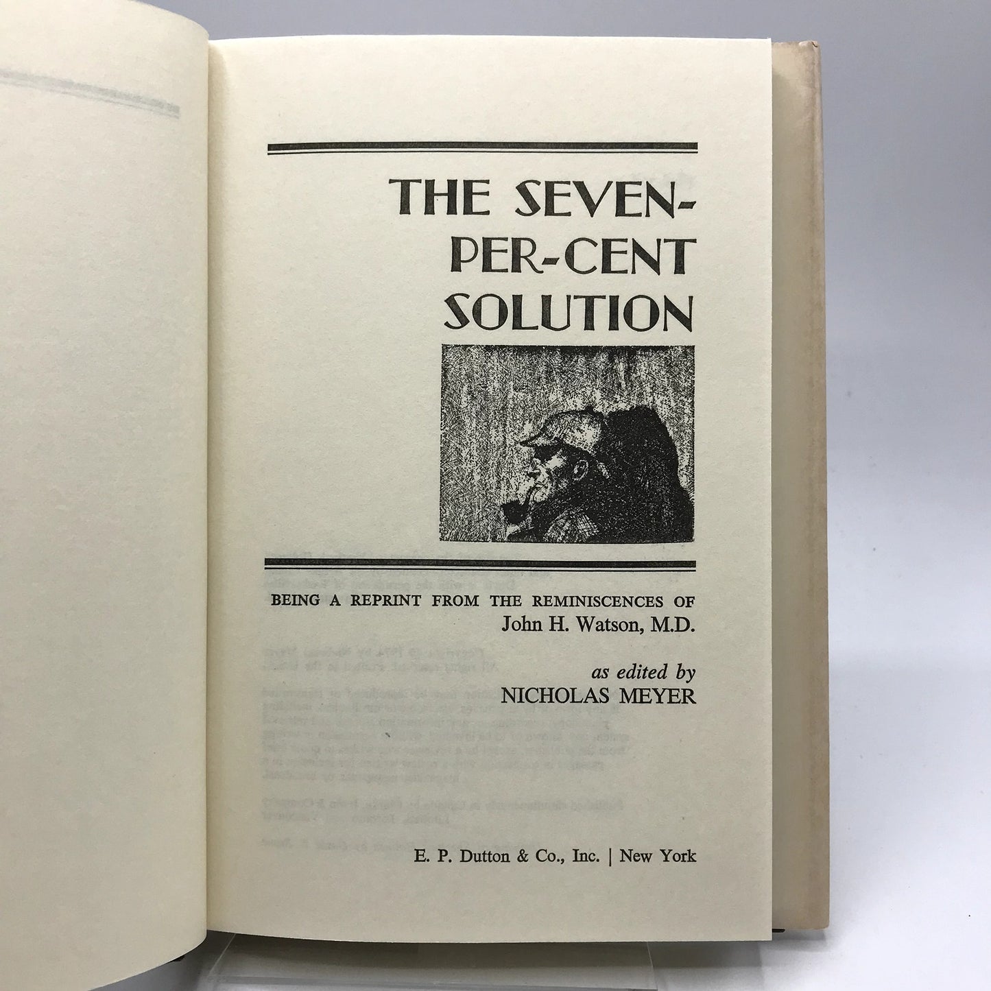The Seven-Per-Cent Solution Hardcover Mystery Book by John Watson & Meyer 1974